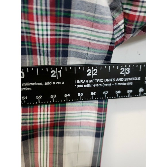 Eddie Bauer Men's Size Large L Long Sleeve Gray Red Plaid Shirt cotton blend - Picture 6 of 7
